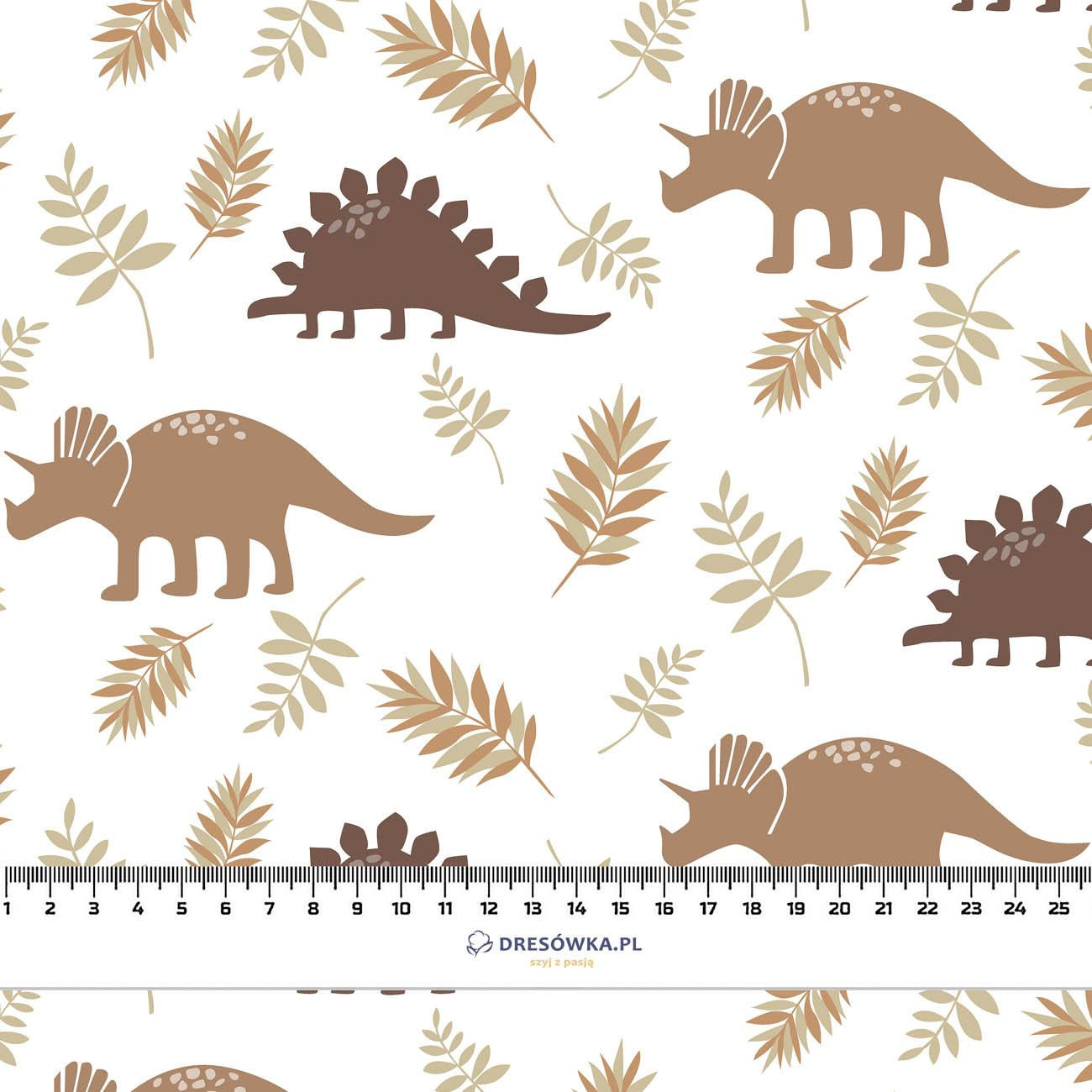 BROWN DINOSAURS PAT. 4 - Cotton woven fabric