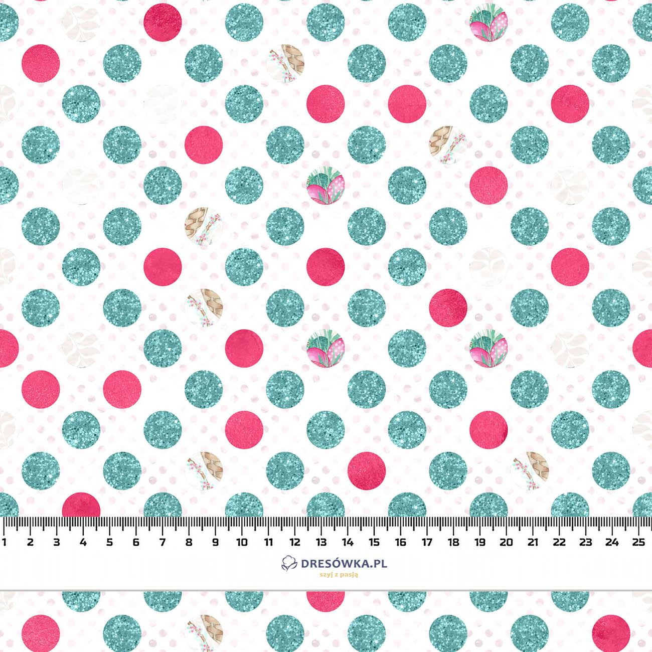 GLITTER DOTS PAT 2 - Linen with viscose