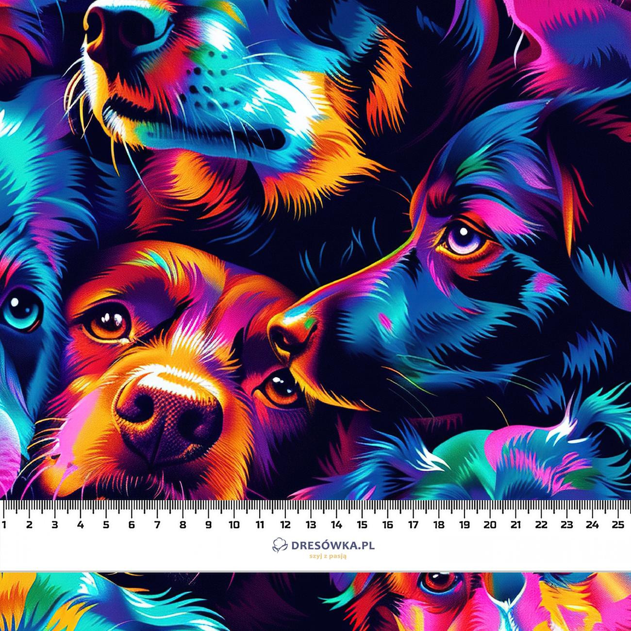 COLORFUL DOGS - quick-drying woven fabric