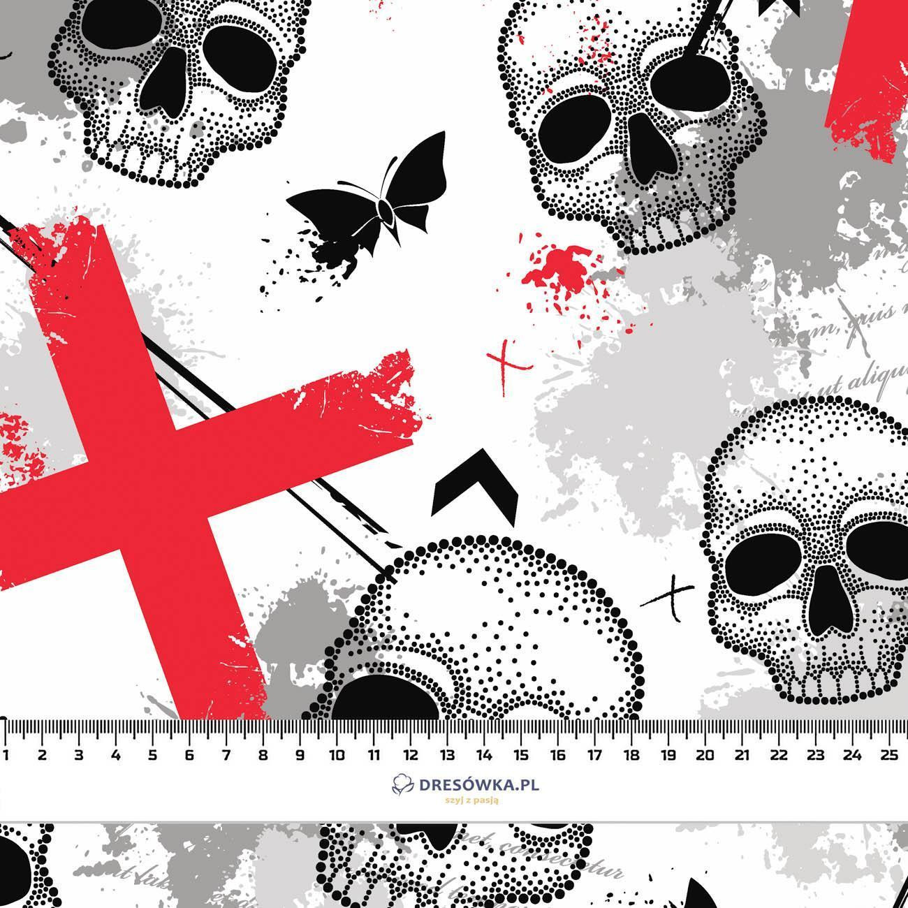 SKULLS AND X’S - quick-drying woven fabric