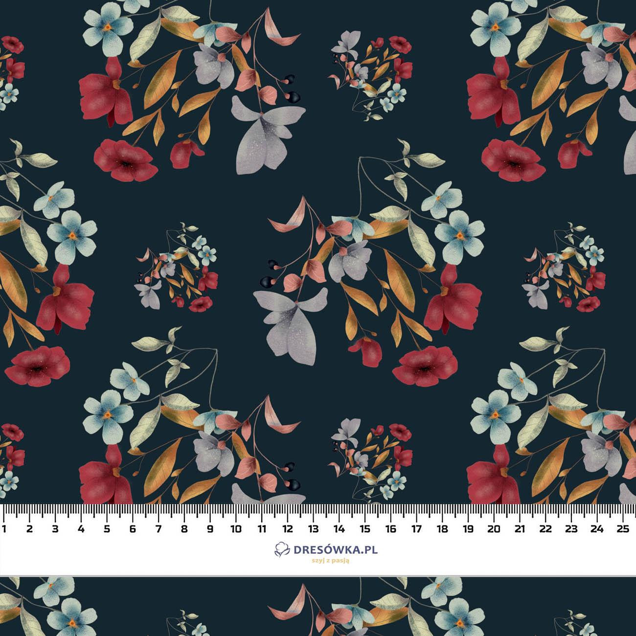 DARK FLOWERS (INTO THE WOODS) - Waterproof woven fabric