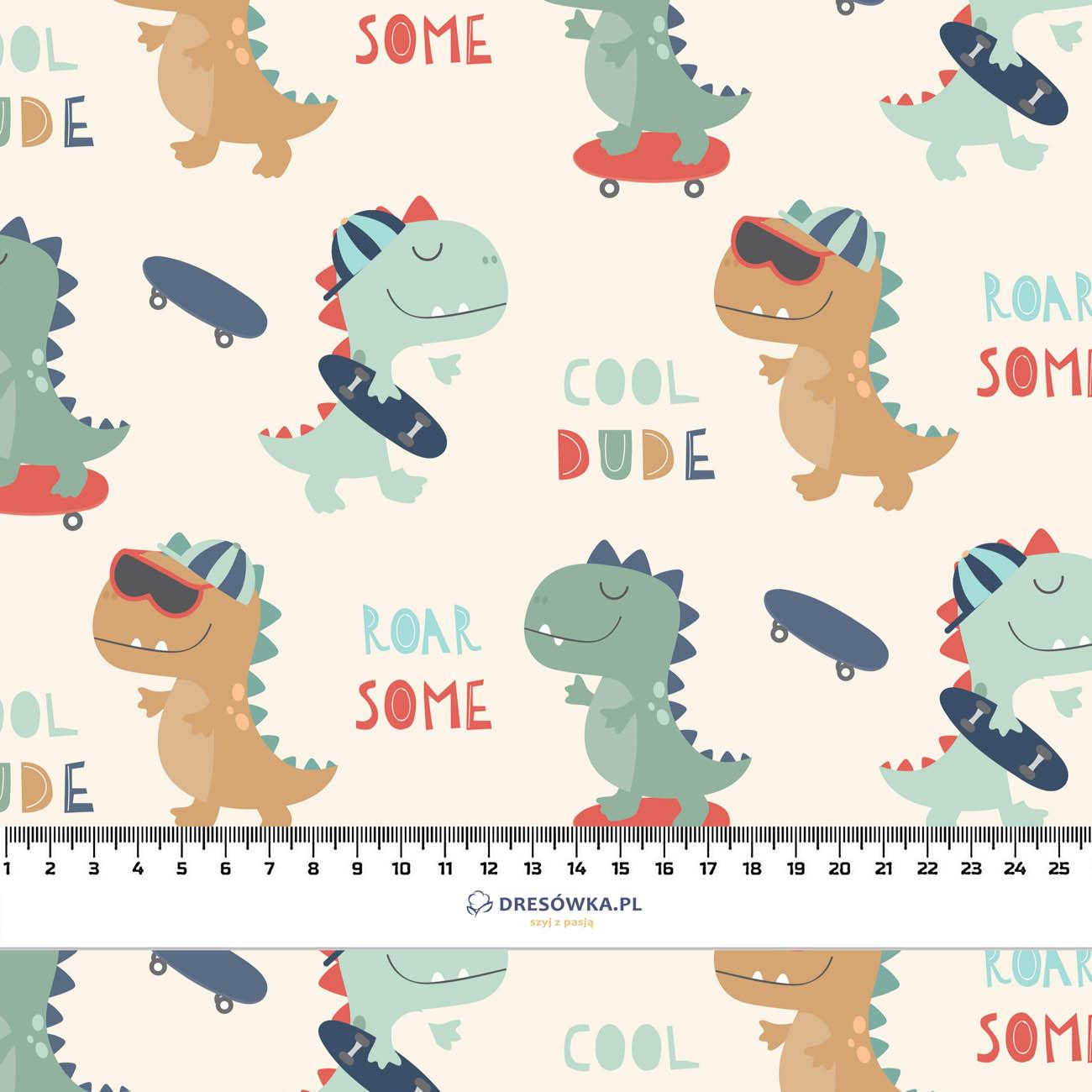 DINO SKATER - quick-drying woven fabric