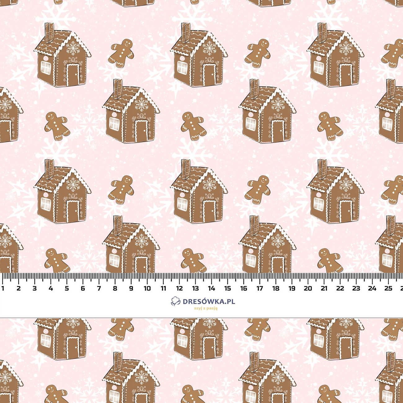 GINGERBREAD HOUSE pat. 2 (WINTER)  - looped knit fabric
