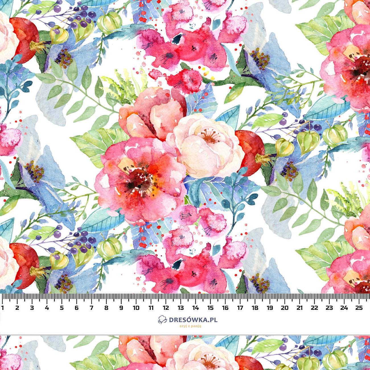 WILD ROSE PAT. 3 (IN THE MEADOW) - viscose woven fabric