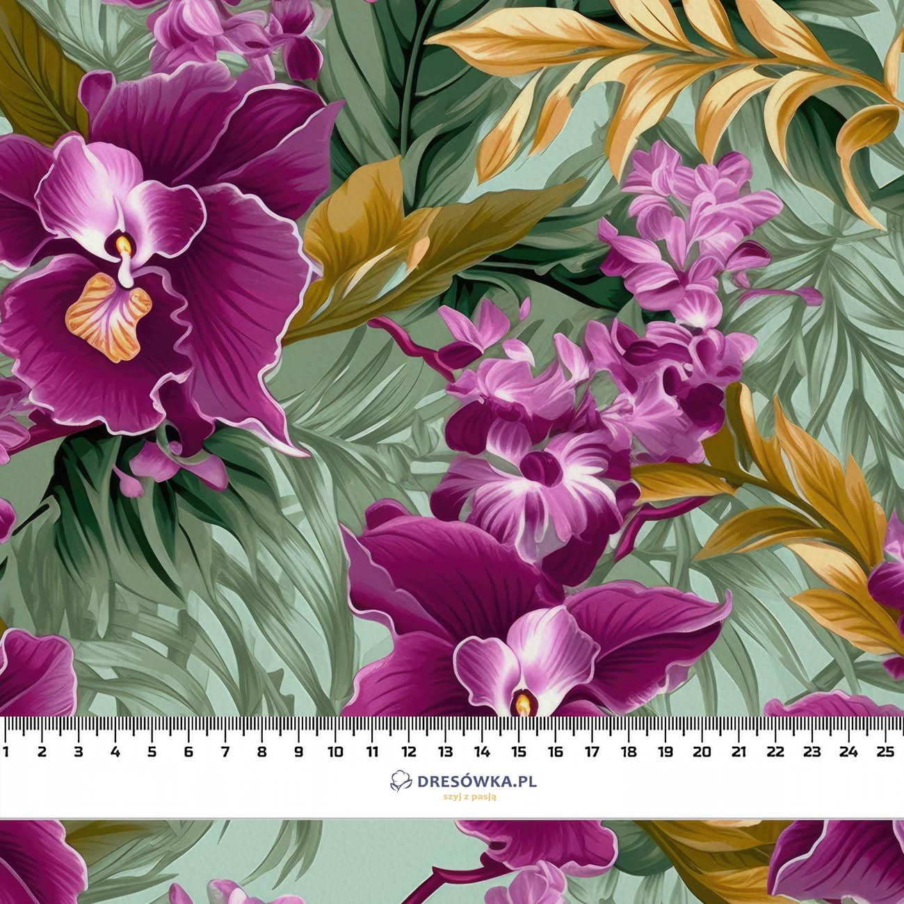EXOTIC ORCHIDS PAT. 3 - looped knit fabric with elastane ITY