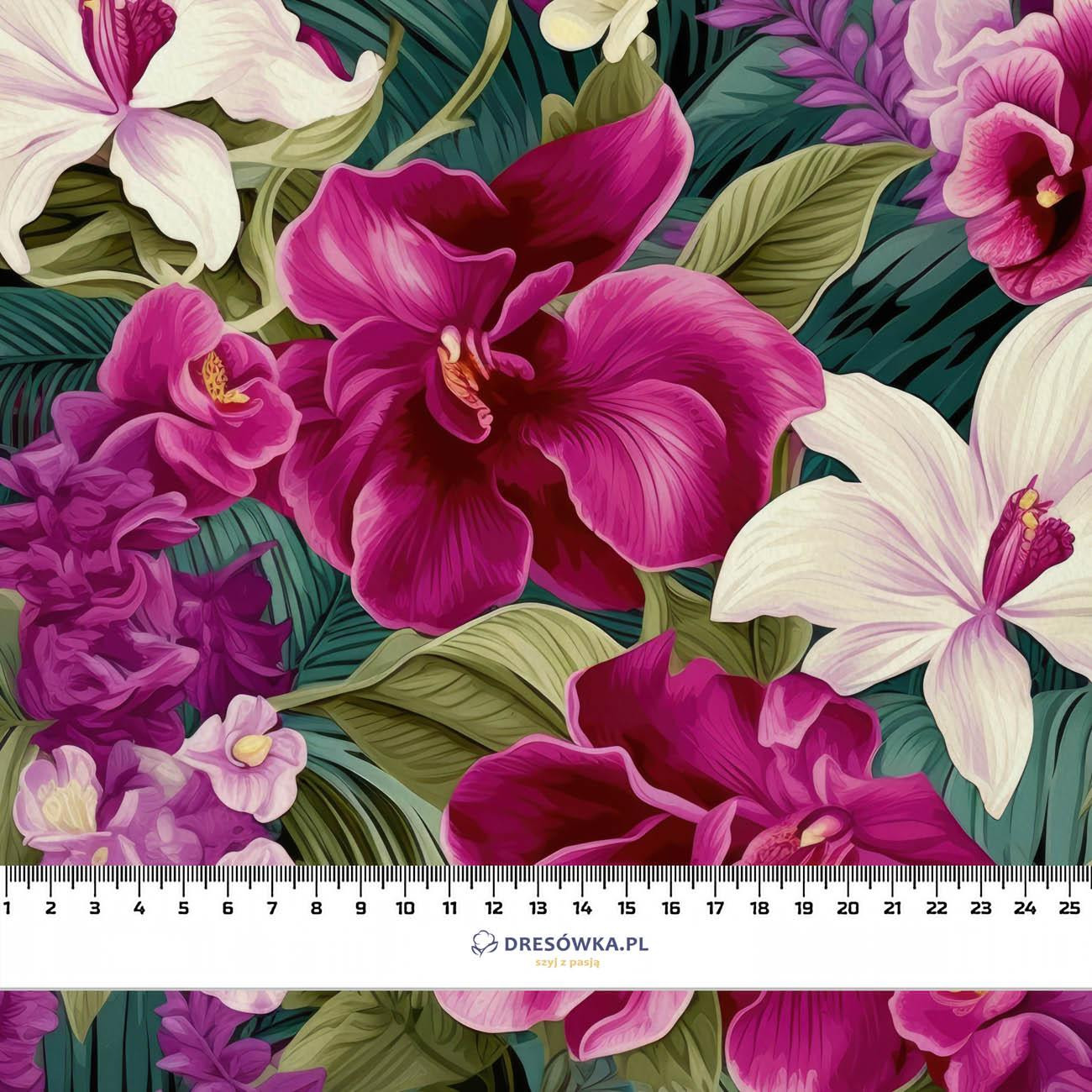 EXOTIC ORCHIDS PAT. 6 - looped knit fabric with elastane ITY