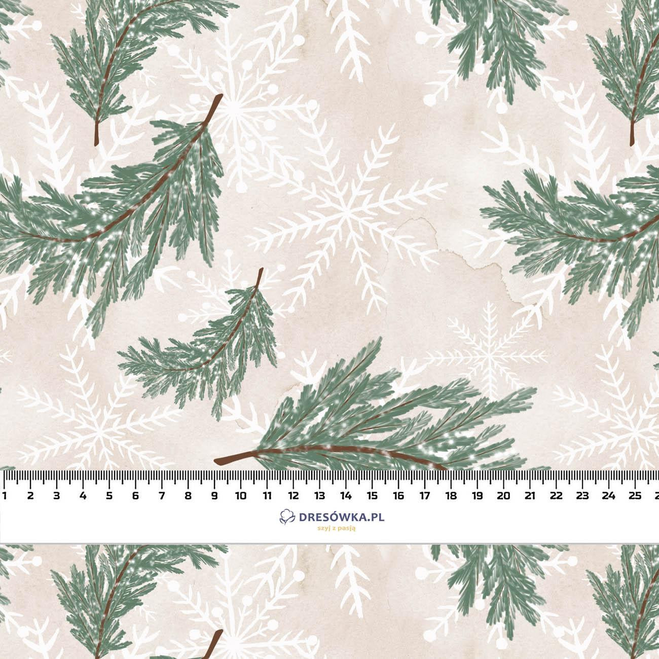 TWIGS AND SNOWFLAKES (WINTER IN THE CITY) - Waterproof woven fabric