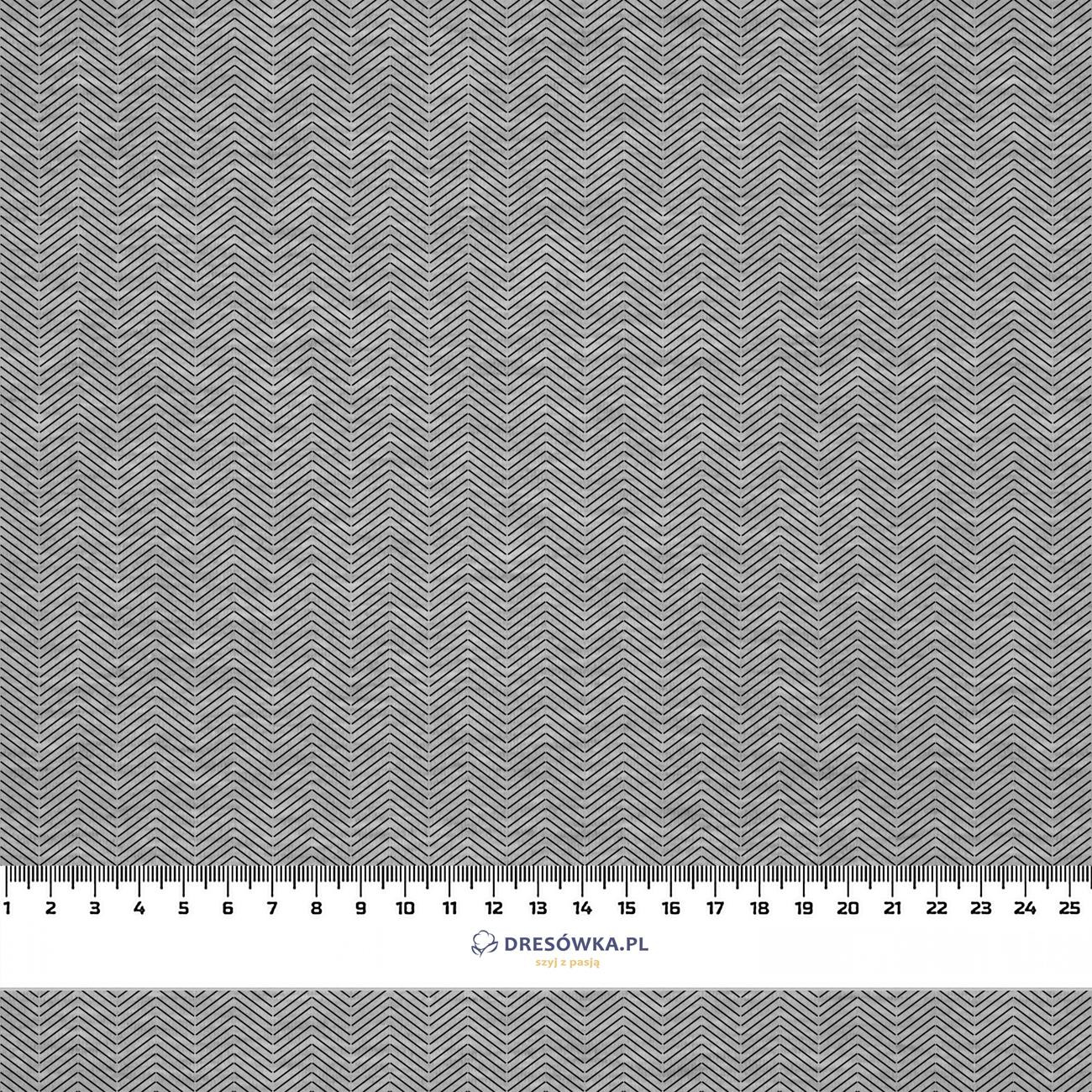 HERRINGBONE / NIGHT CALL / grey - looped knit fabric