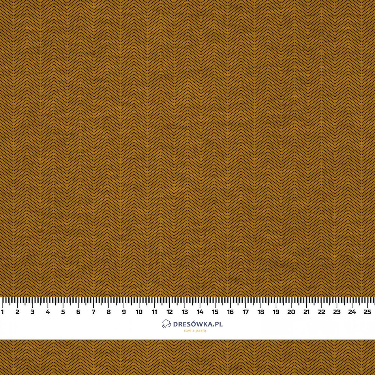 HERRINGBONE / NIGHT CALL / mustard - looped knit fabric