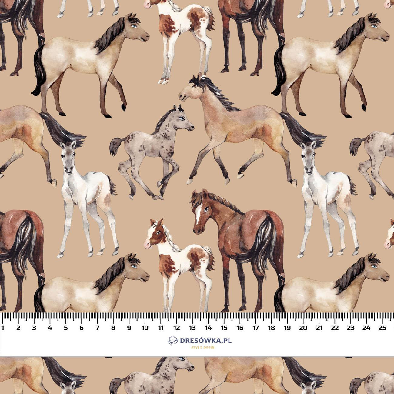 HORSES / beige - Panama 220g