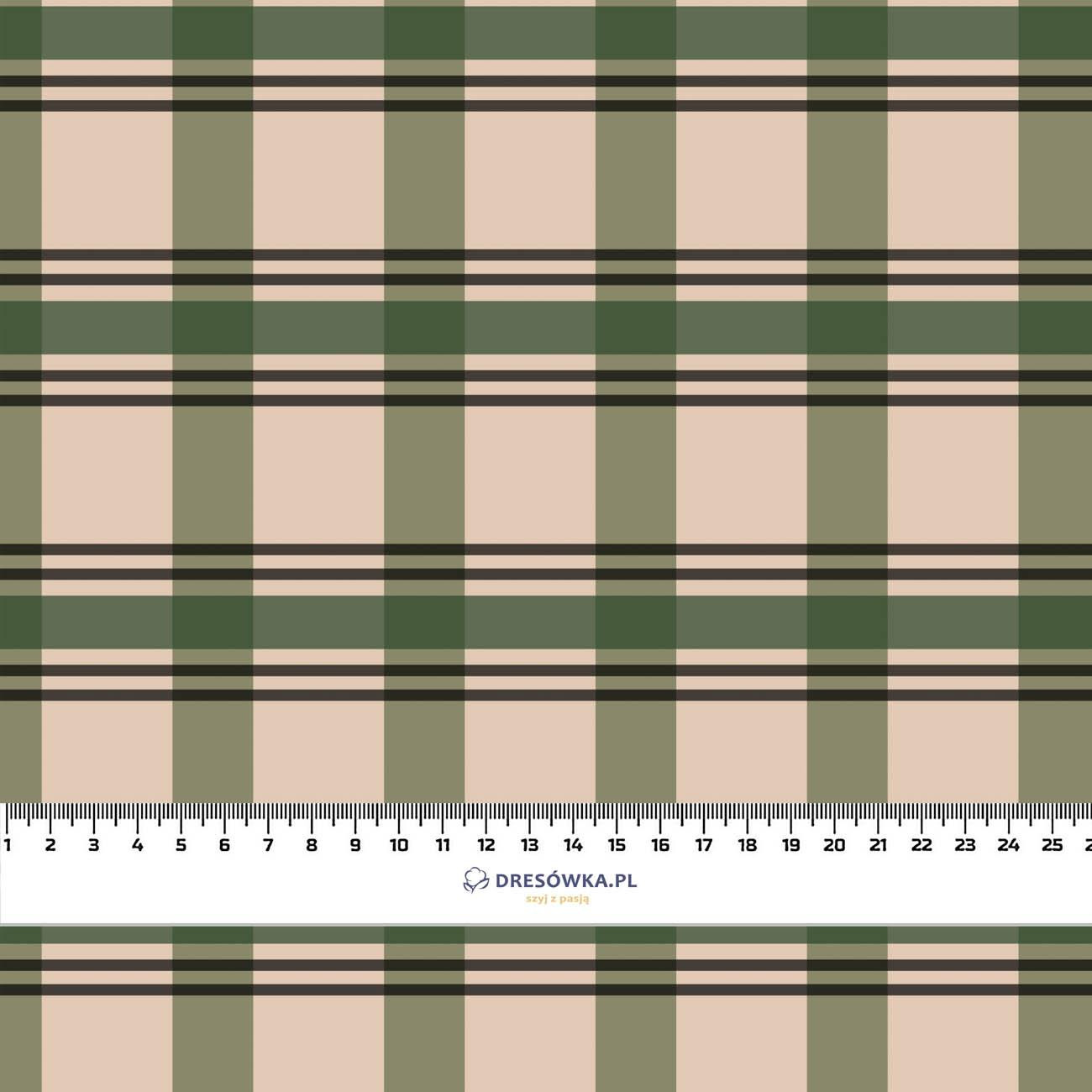 CHECK PAT.4 / green - Woven Fabric for tablecloths