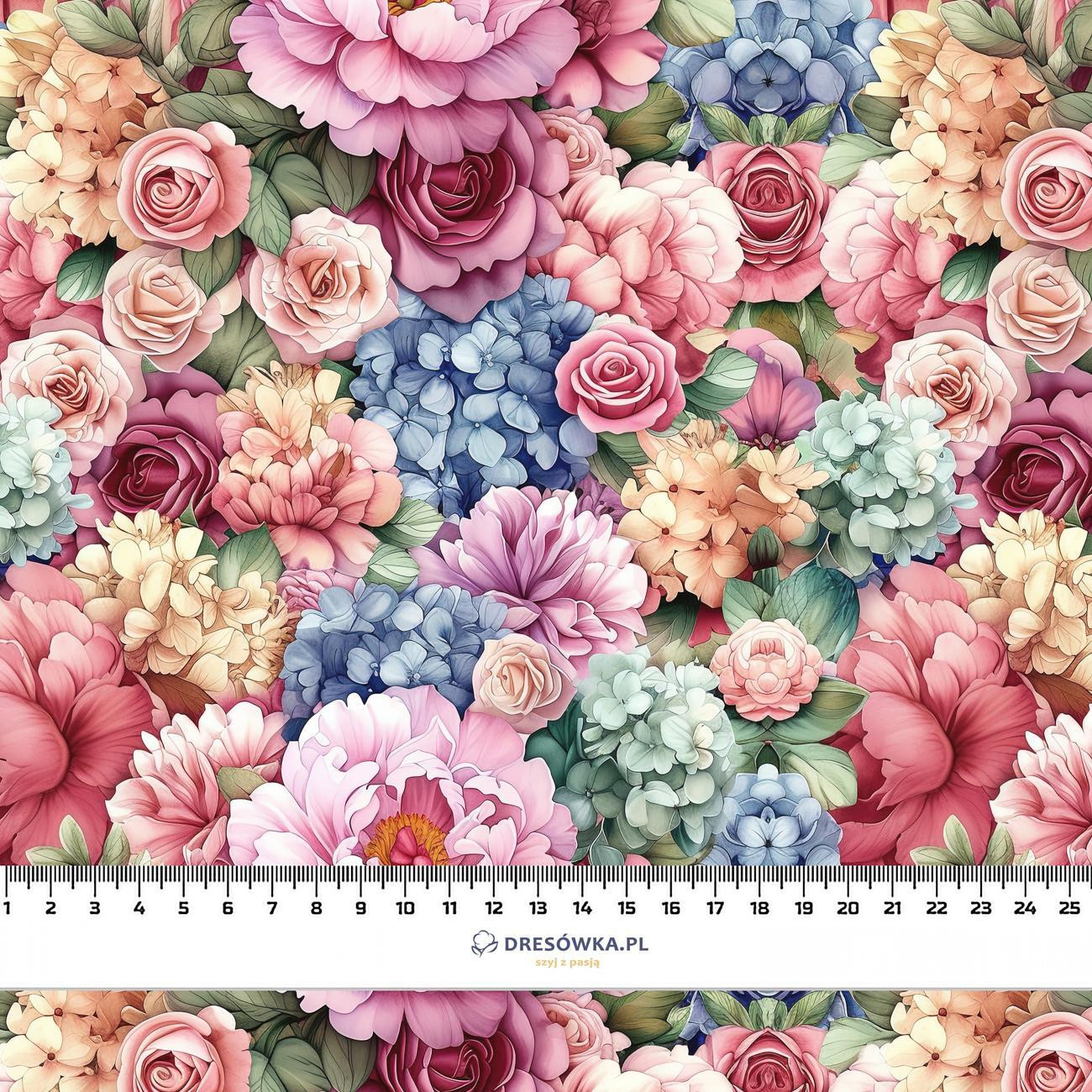 FLOWERS PAT. 3 - viscose woven fabric