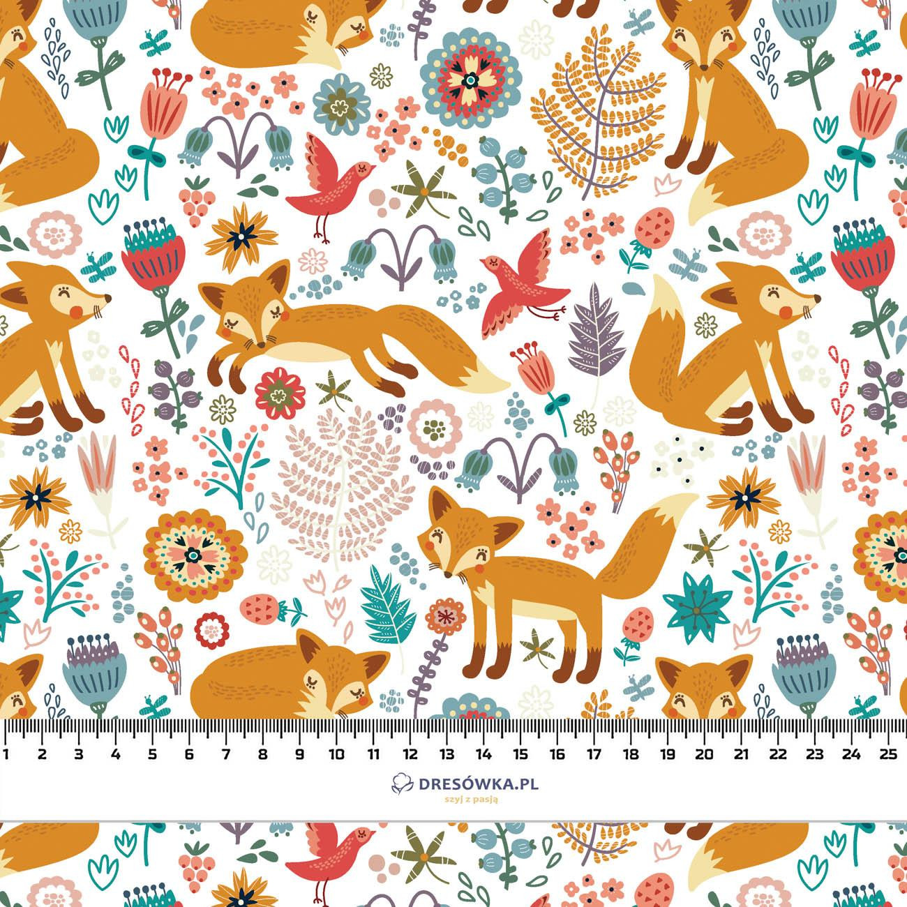 FOXES IN THE FORREST - quick-drying woven fabric