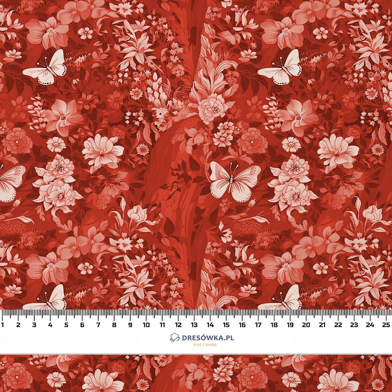 LUSCIOUS RED / FLOWERS - single jersey 