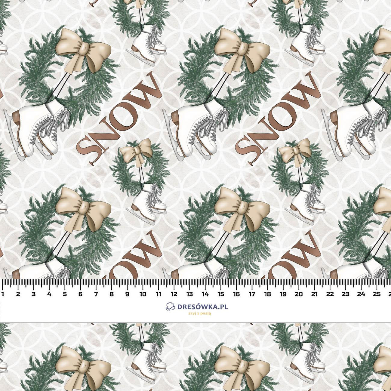 ICE SKATES / SNOW (WINTER IN THE CITY) - Cotton woven fabric