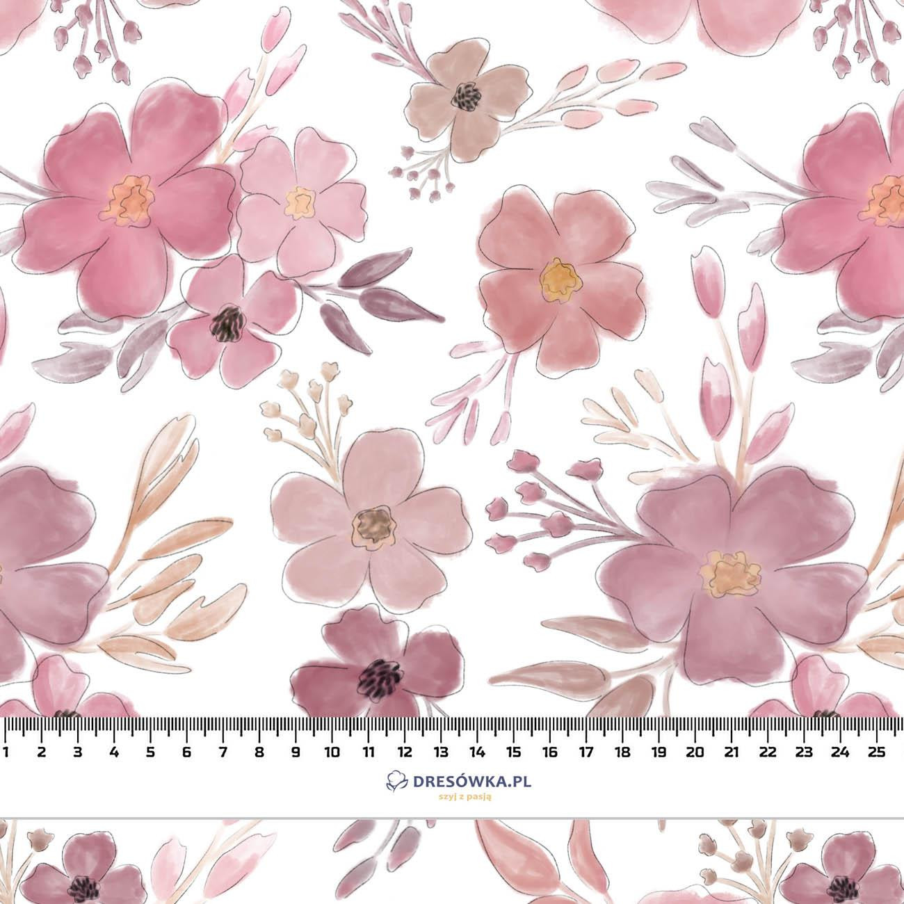 PAINTED FLOWERS pat. 1 - looped knit fabric
