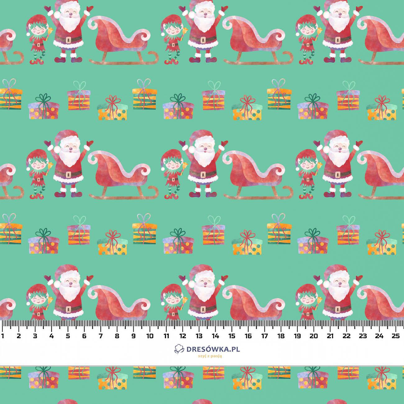 SANTA AND SLEIGH (CHRISTMAS FRIENDS) - Waterproof woven fabric