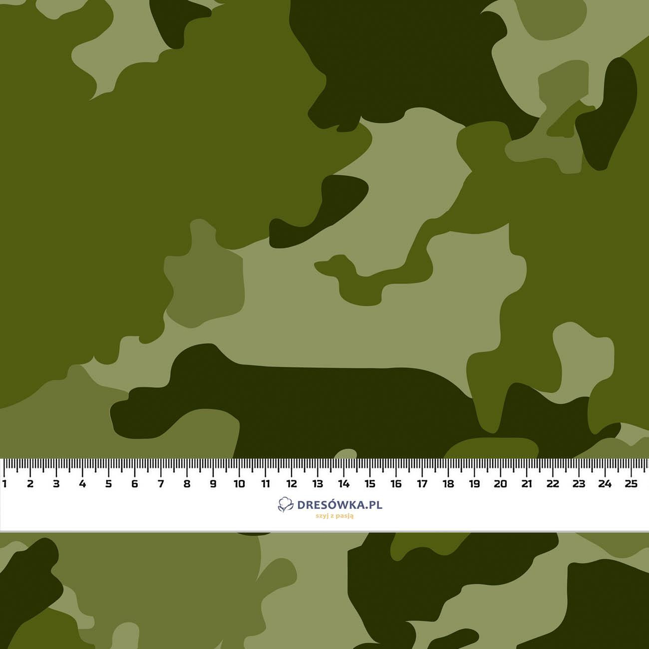 CAMOUFLAGE PAT. 3 / olive - brushed knit fabric with teddy / alpine fleece