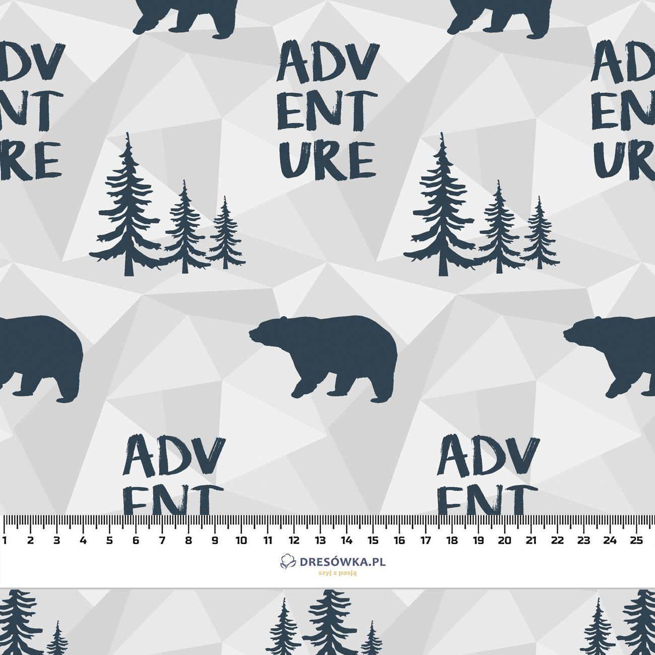 BEARS (adventure) / grey  - Cotton woven fabric