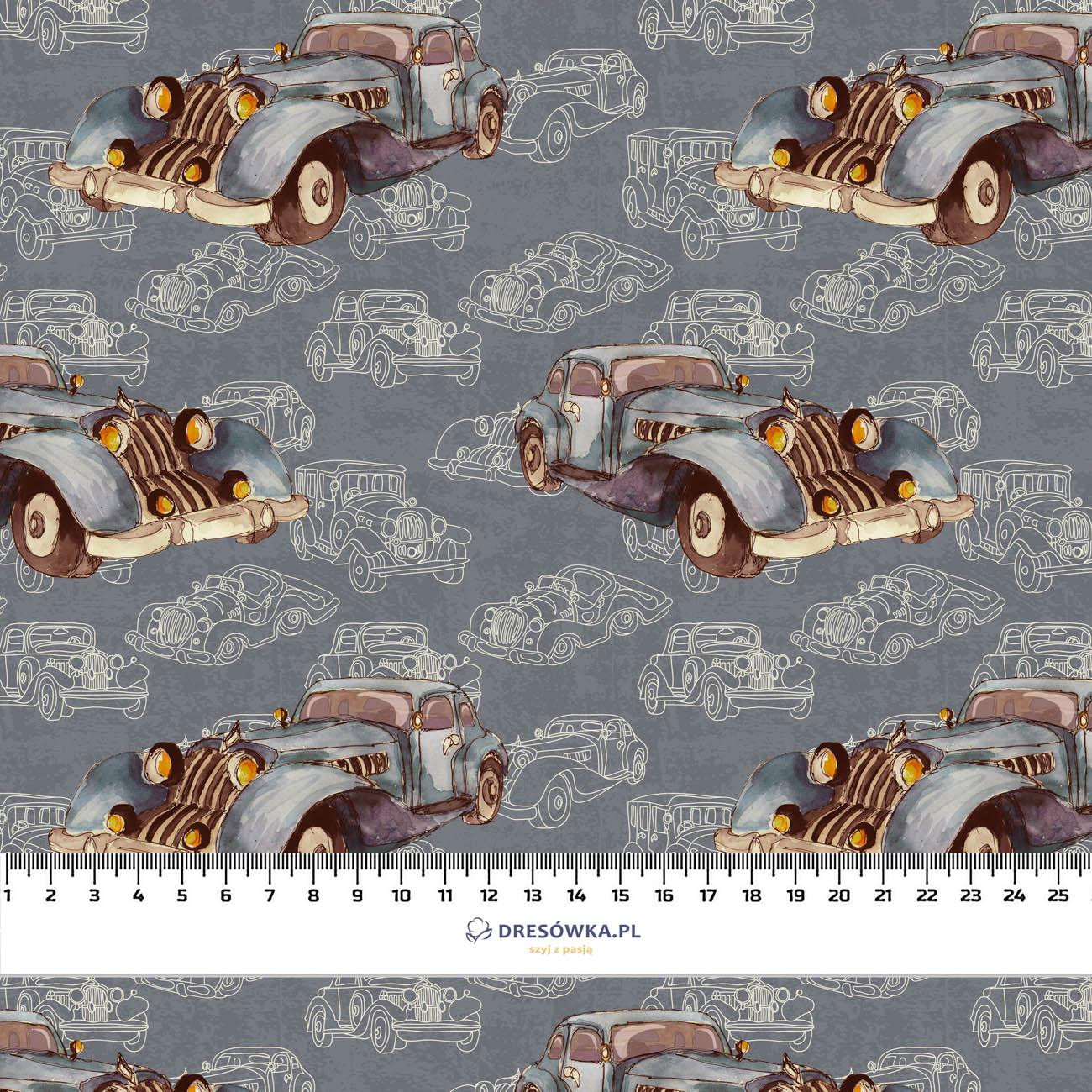 OLD CARS pat. 1 - Cotton woven fabric
