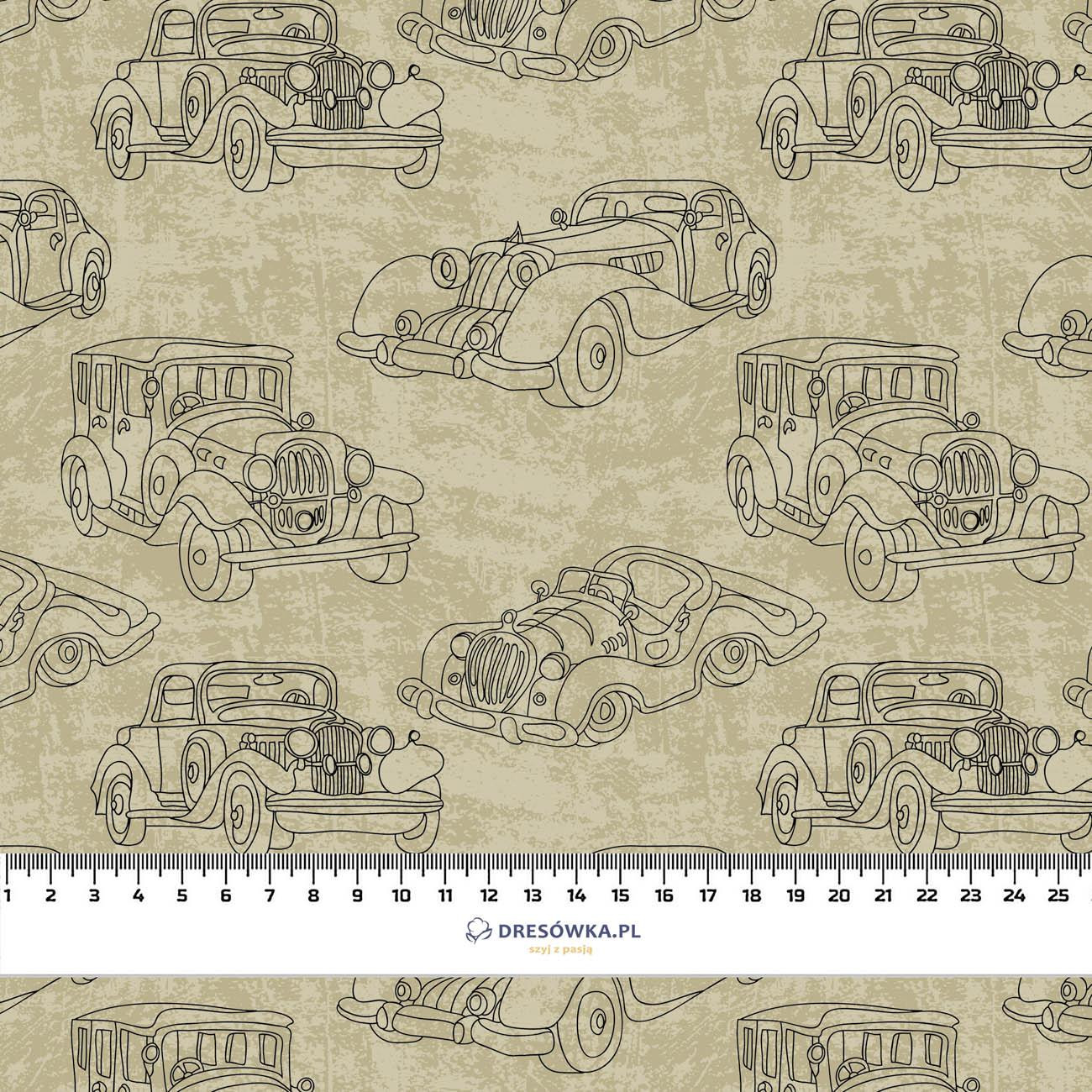 OLD CARS pat. 2 - looped knit fabric