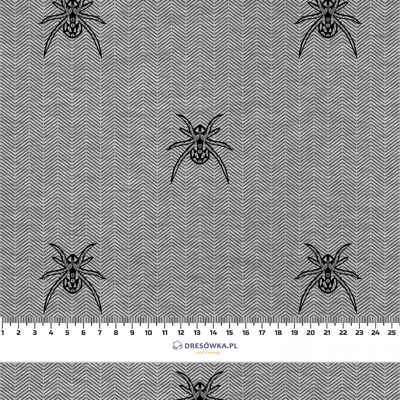 SPIDER / NIGHT CALL / grey - Cotton woven fabric