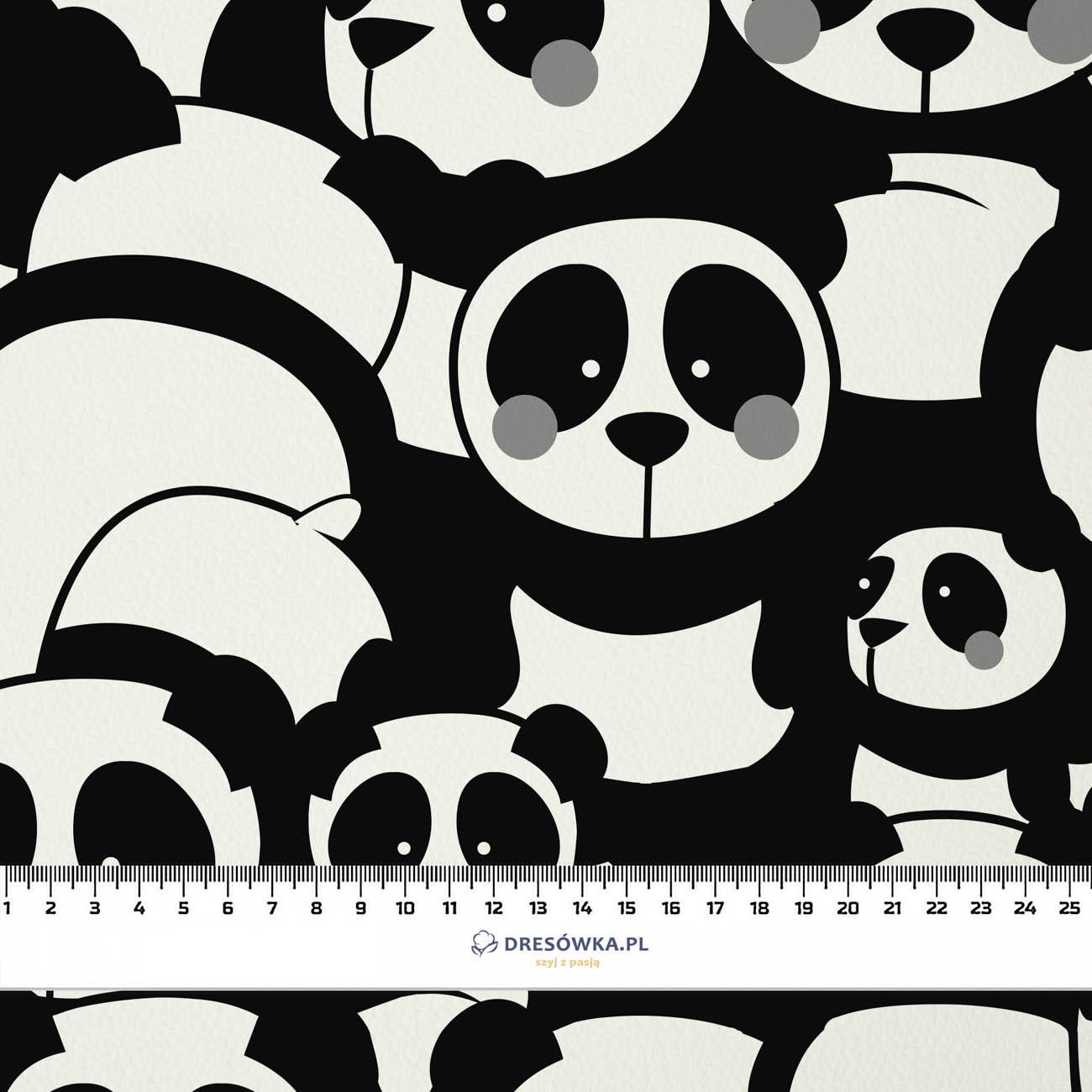 PANDAS / grey - Cotton muslin