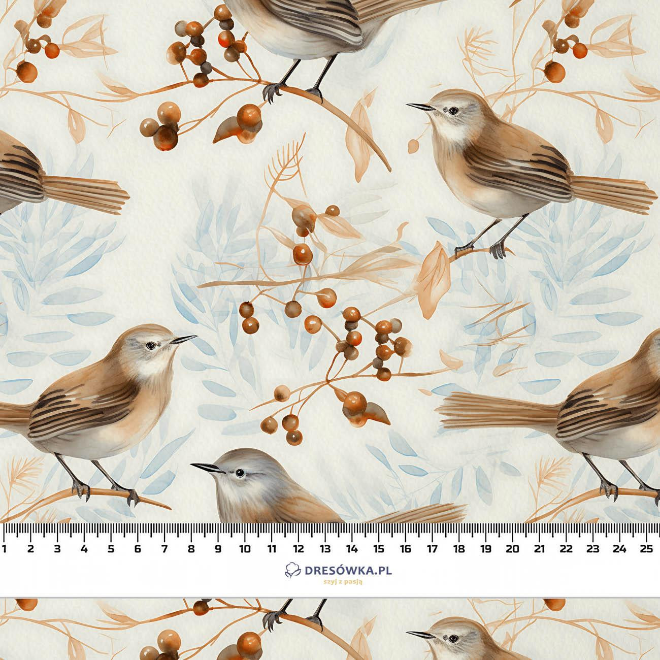 PASTEL BIRDS PAT. 1 - Cotton woven fabric
