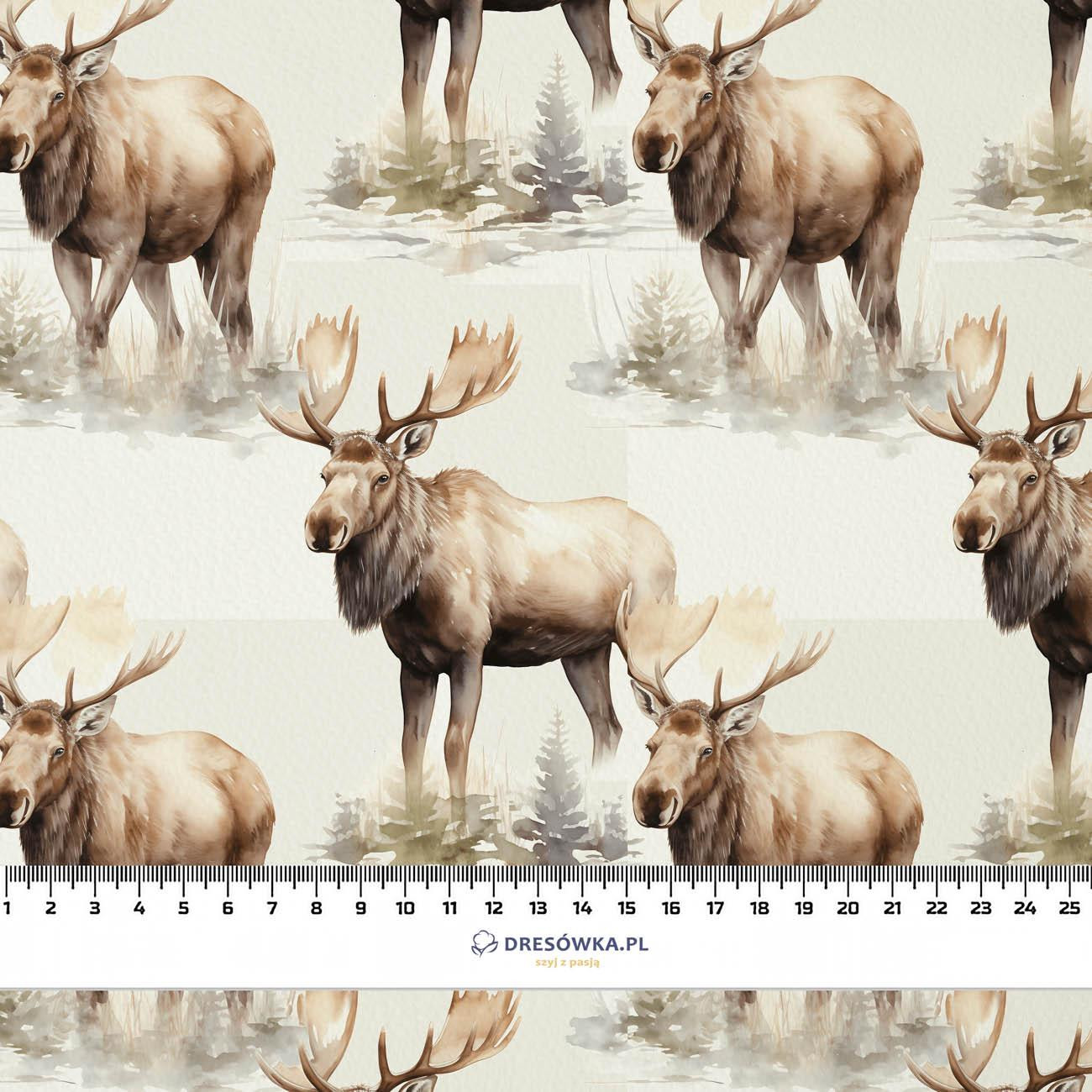 PASTEL MOOSE - Cotton woven fabric