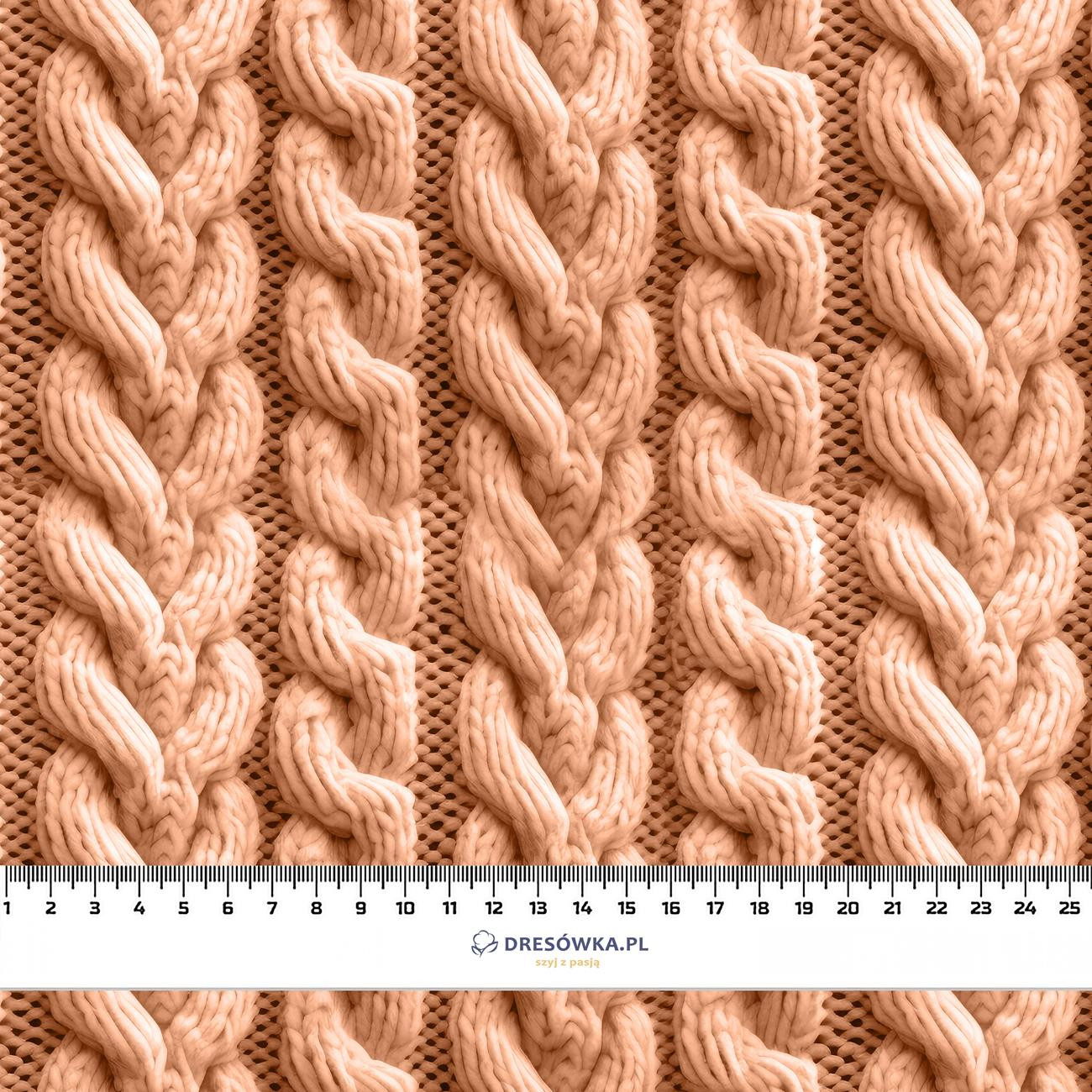 IMITATION SWEATER PAT. 4 / peach fuzz  - Hydrophobic brushed knit