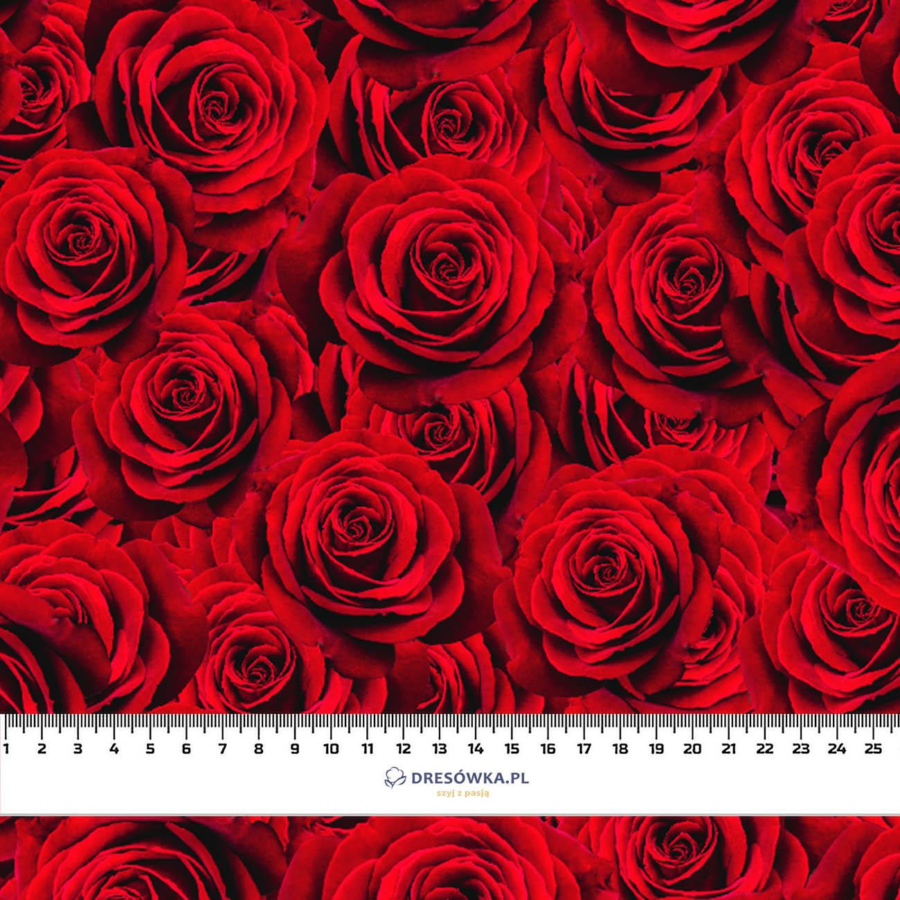 ROSES - looped knit fabric with elastane ITY
