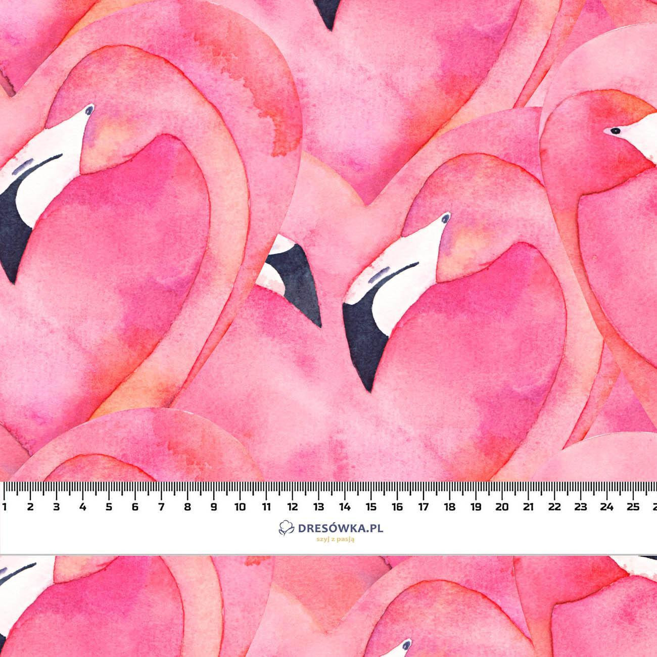 PINK FLAMINGOS - viscose woven fabric