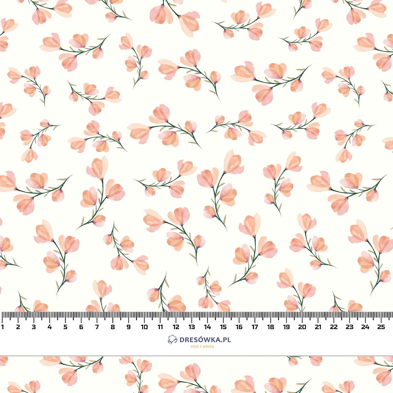 PINK FLOWERS PAT. 4 / white - single jersey with elastane 