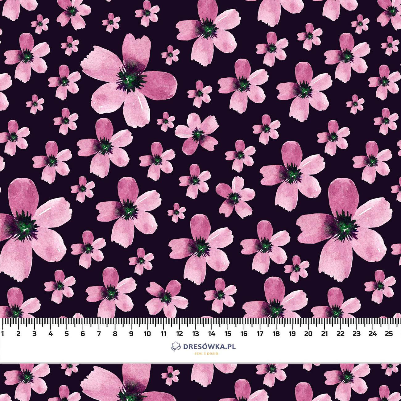 PINK FLOWERS PAT. 5 / black