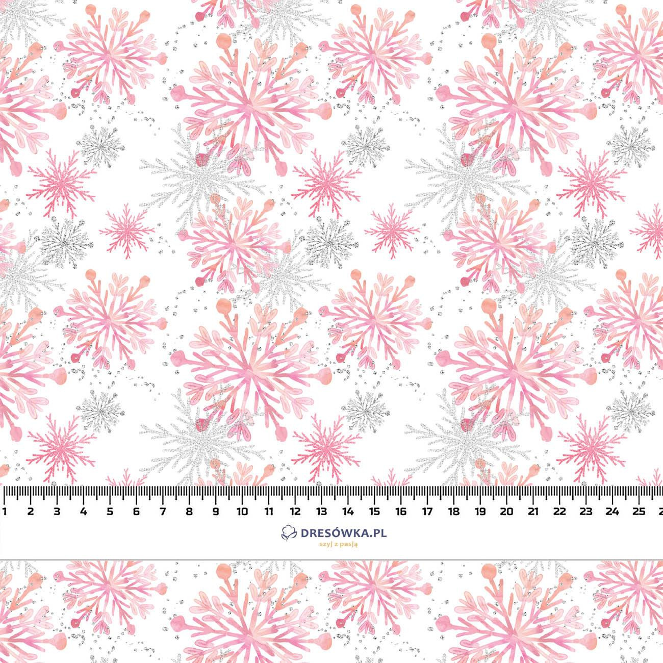 PINK SNOWFLAKES pat. 2 - light brushed knitwear