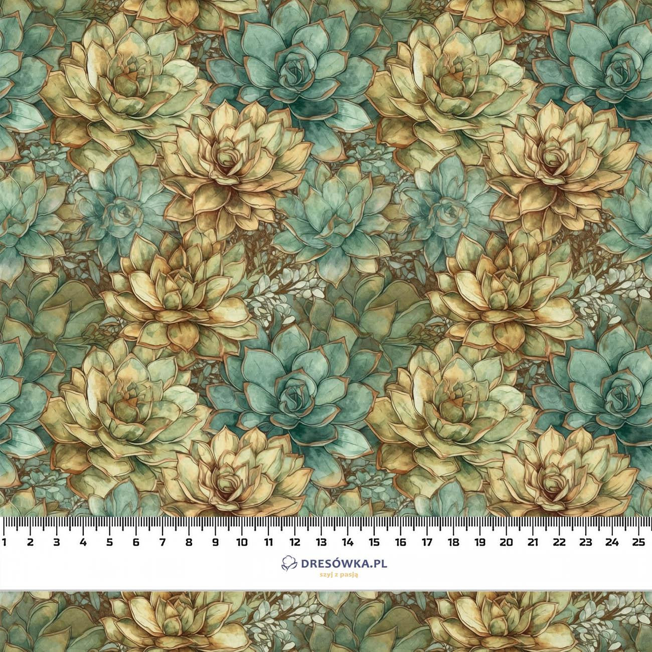 SUCCULENT PLANTS PAT. 2 - looped knit fabric