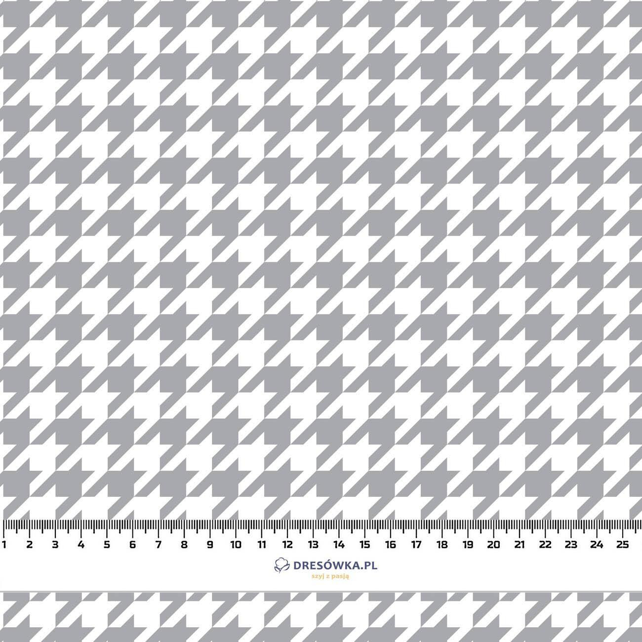 GREY HOUNDSTOOTH / WHITE - Cotton woven fabric