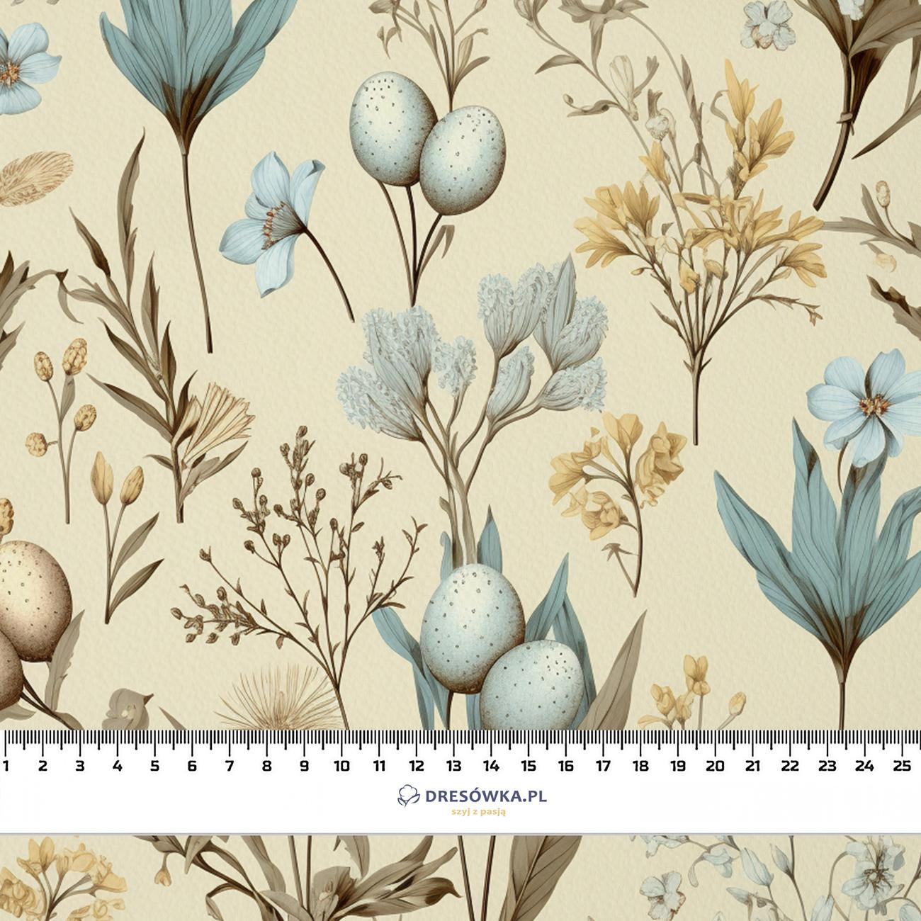 SPRING FLOWERS PAT. 4 - looped knit fabric