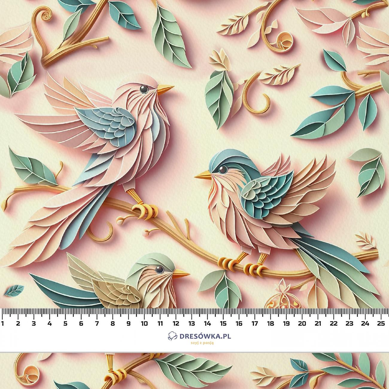 PAPER BIRDS - looped knit fabric