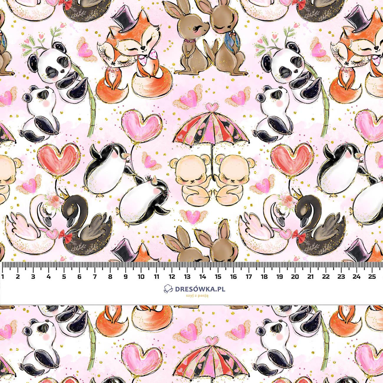 LITTLE ANIMALS IN LOVE - looped knit fabric