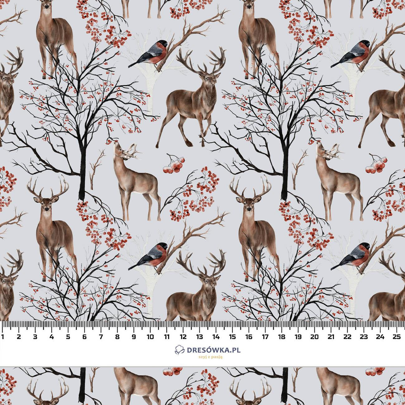 WINTER ANIMALS (WINTER IN PARK) - Waterproof woven fabric