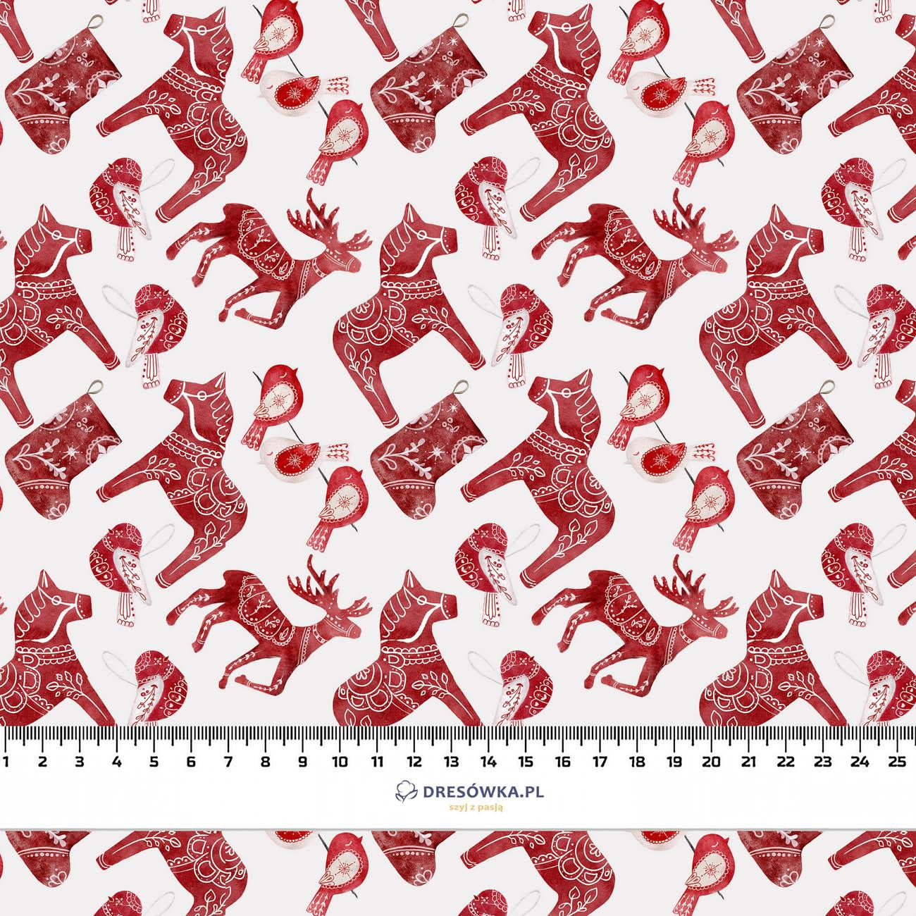 WINTER ANIMALS pat. 3 (NORDIC CHRISTMAS) - looped knit fabric