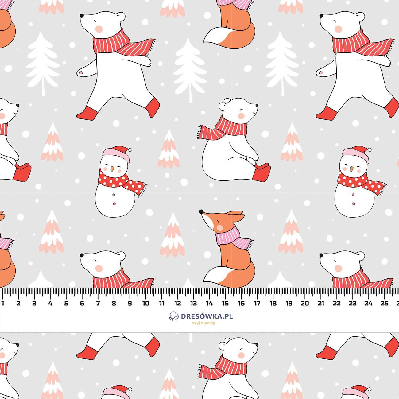WINTER WALK (WINTER FUN) - single jersey with elastane 