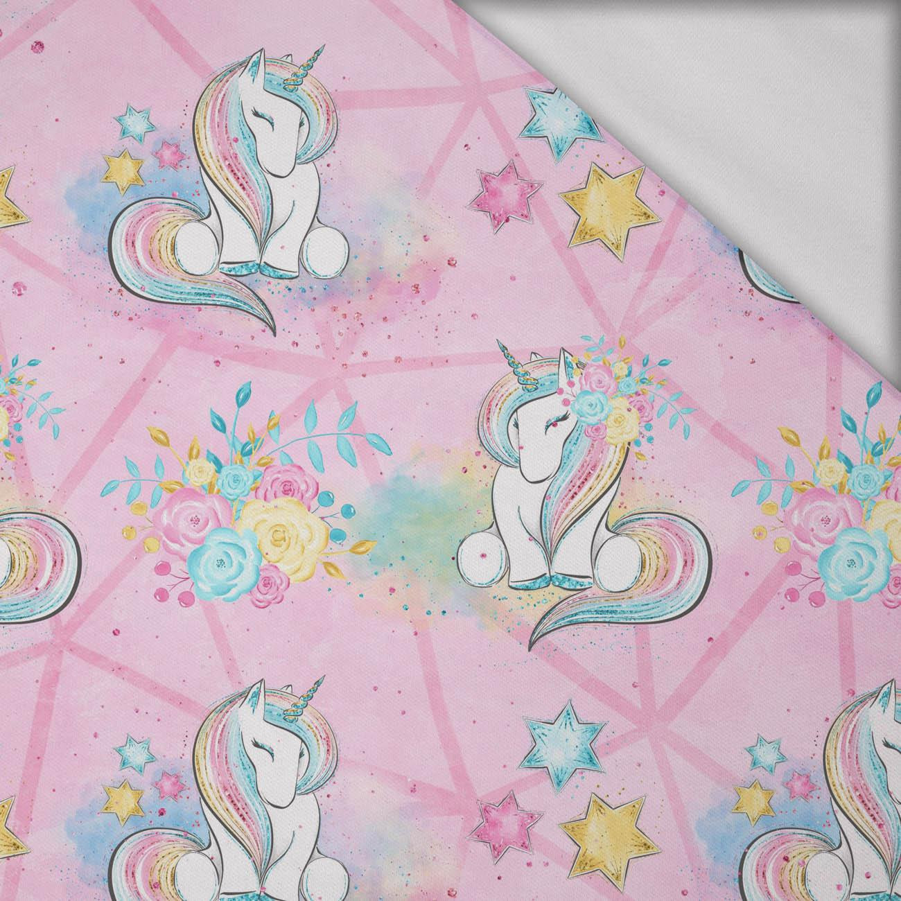 UNICORNS AND FLOWERS pat. 2 (WONDERLAND) - Cotton interlock