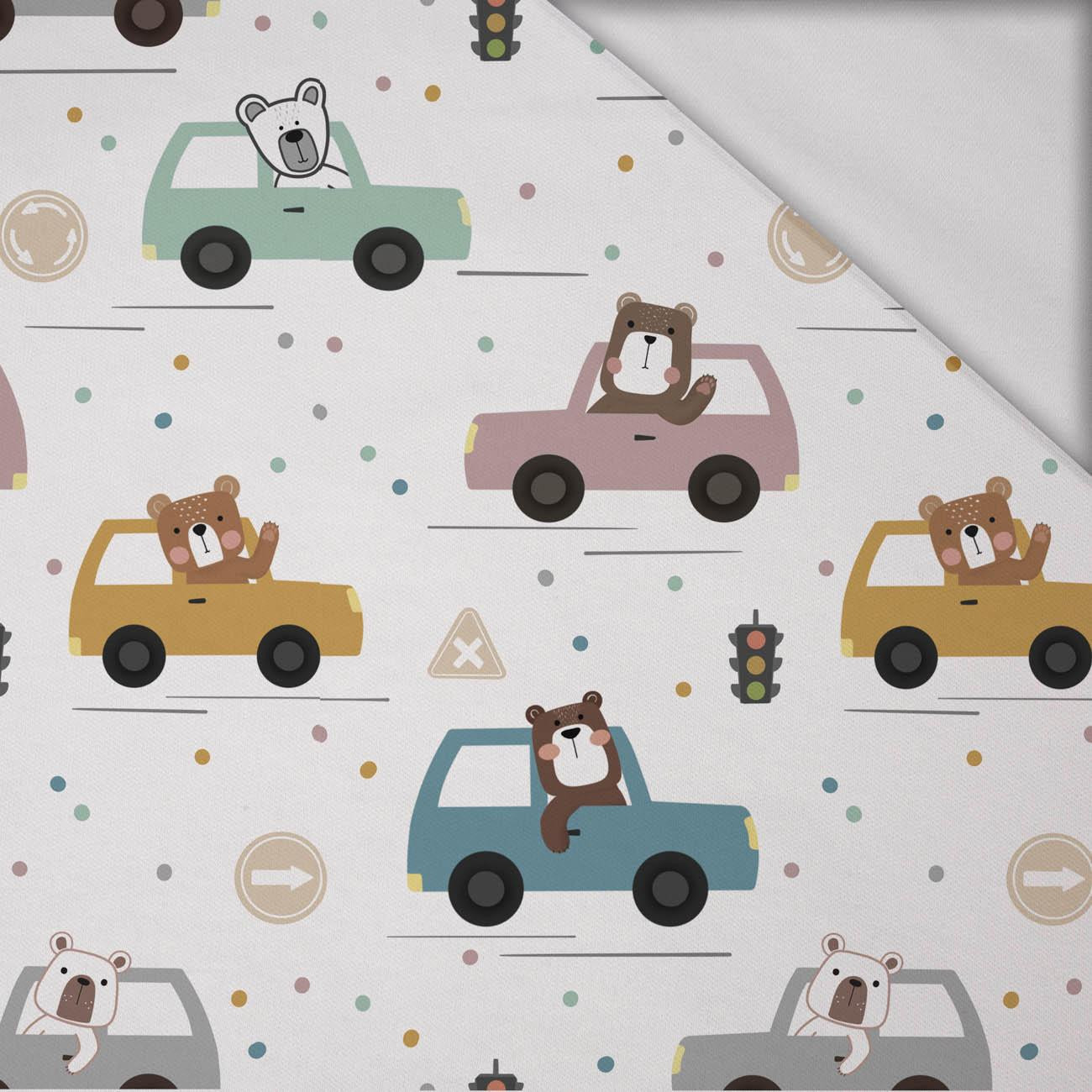 COLORFUL CARS / traffic lights (CITY BEARS) - Cotton interlock