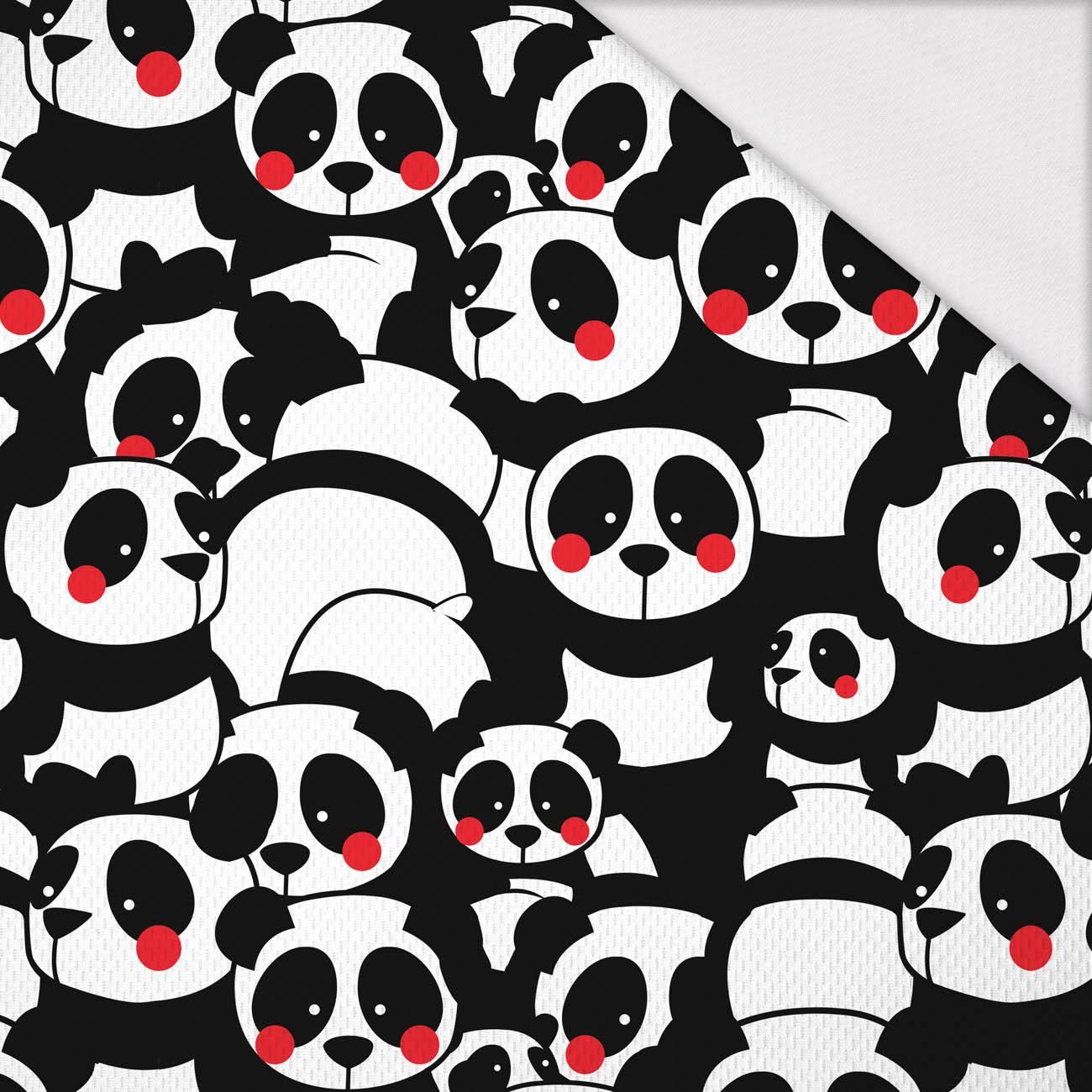PANDAS / red  - Sports knit - bird eye mesh