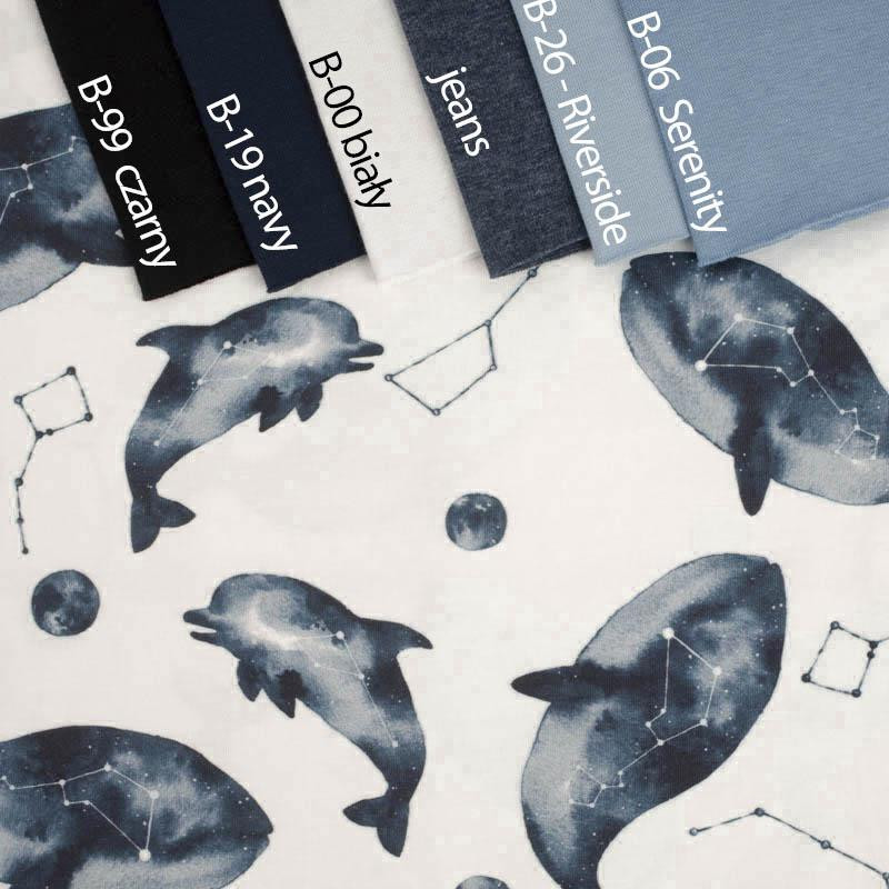 GALACTIC OCEAN (GALACTIC ANIMALS) / white - looped knit fabric