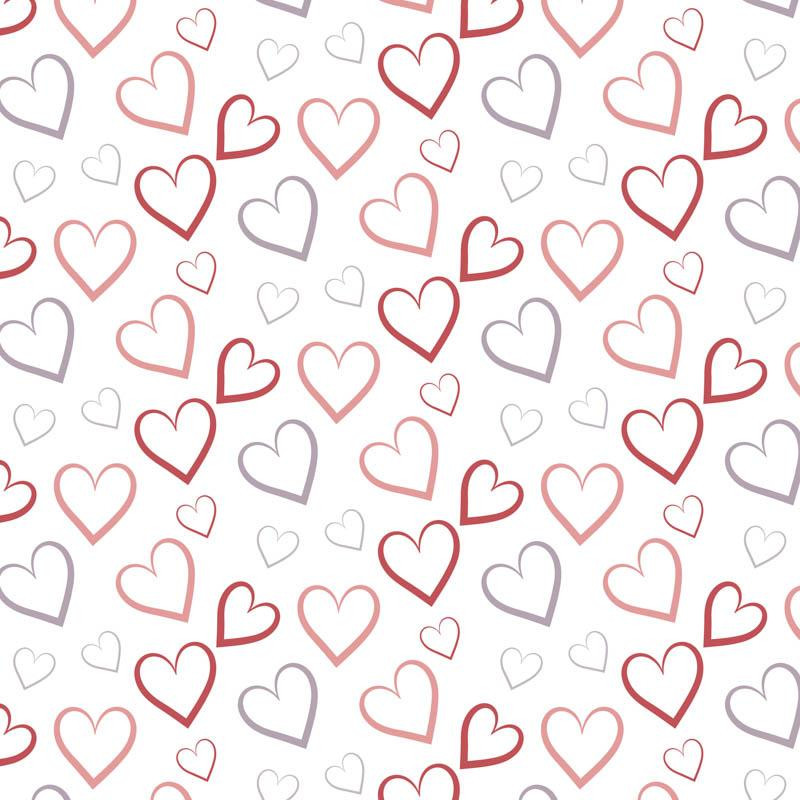 HEARTS (CONTOUR) / white (VALENTINE'S HEARTS)