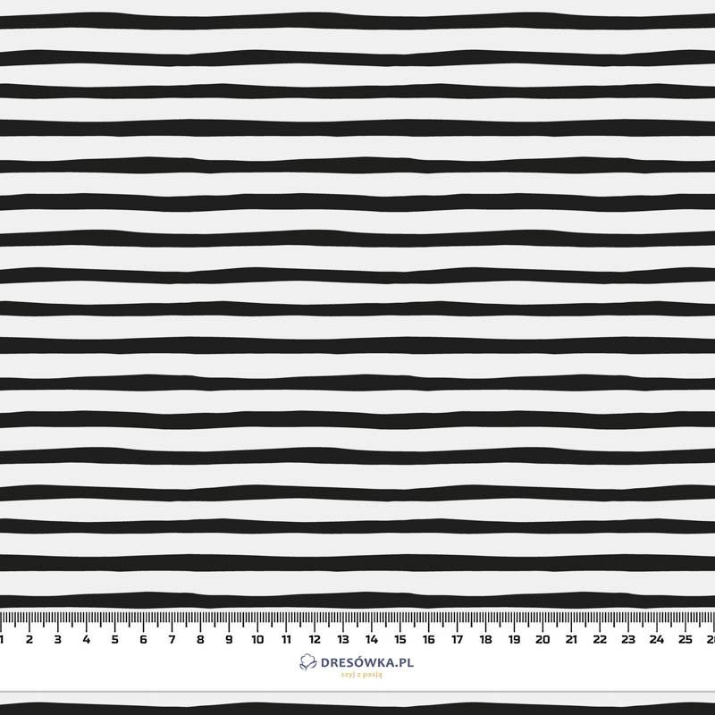 STRIPES - BLACK AND WHITE (BIRDS IN LOVE) - Viscose jersey