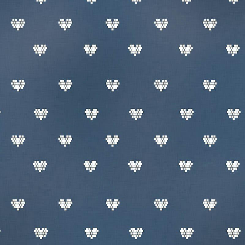 HEARTS / (acid) dark blue (NORWEGIAN PATTERNS) 